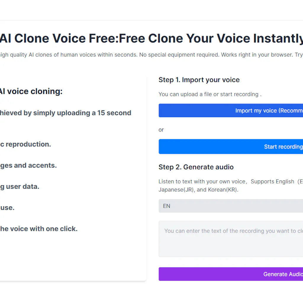 AI Clone Voice Free