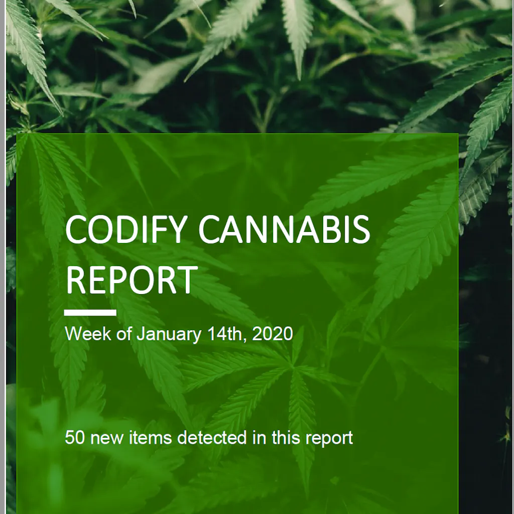Codify Updates - Weekly Cannabis Report