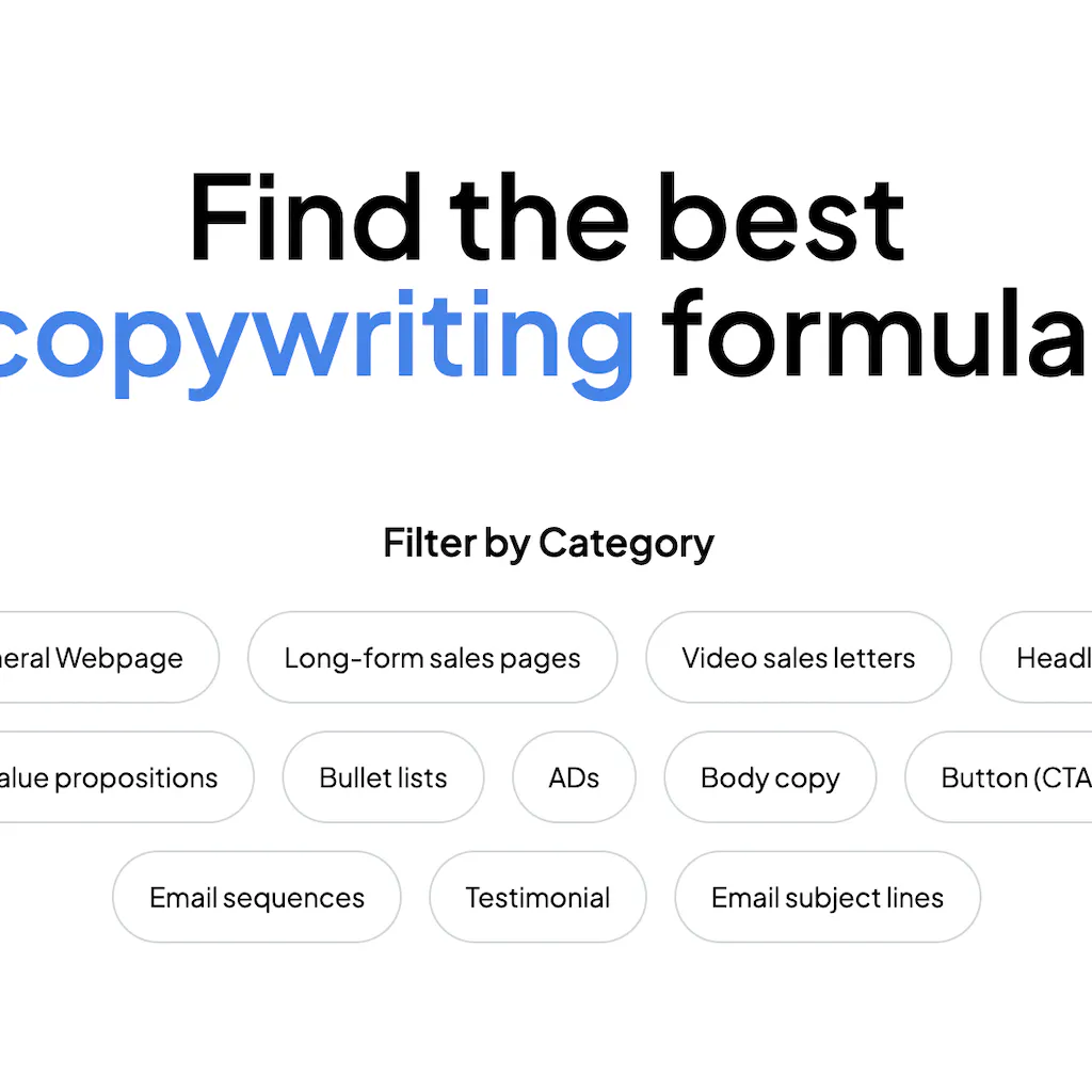 Copywriting Formulas by WebRun
