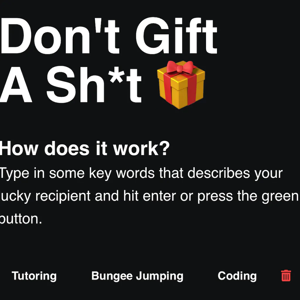 Don’t Gift a Shit