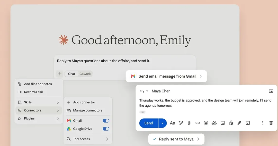 Claude Gmail integration now lets the AI send emails on your behalf