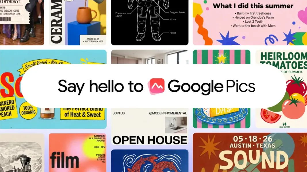 Google Pics: AI-prompt design enters the Workspace as a Canva rival
