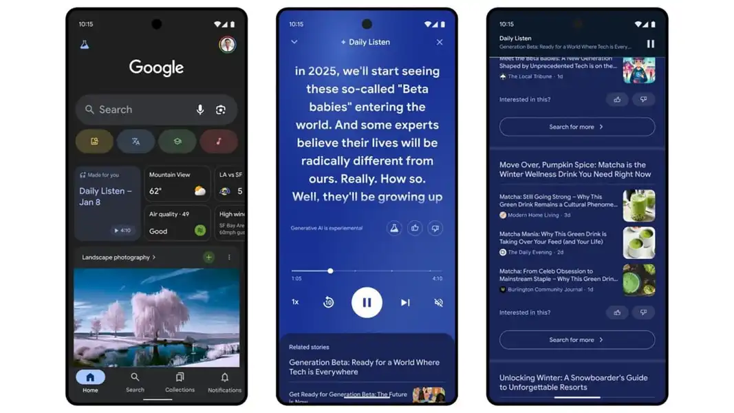 Google’s New ‘Daily Listen’ Is a Personalized AI-Powered News Podcast