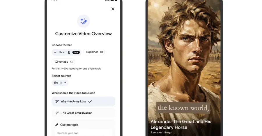 Google NotebookLM adds TikTok-style video clips to summarize research