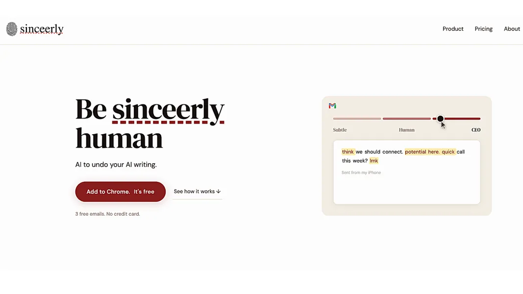 Sinceerly: The New AI Tool that Aims to Humanize Your Writing