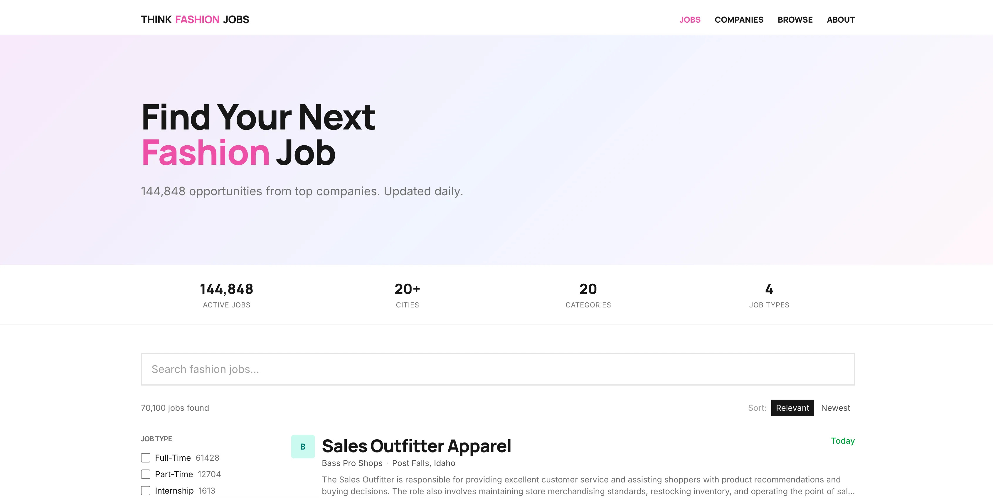 Think Fashion Jobs