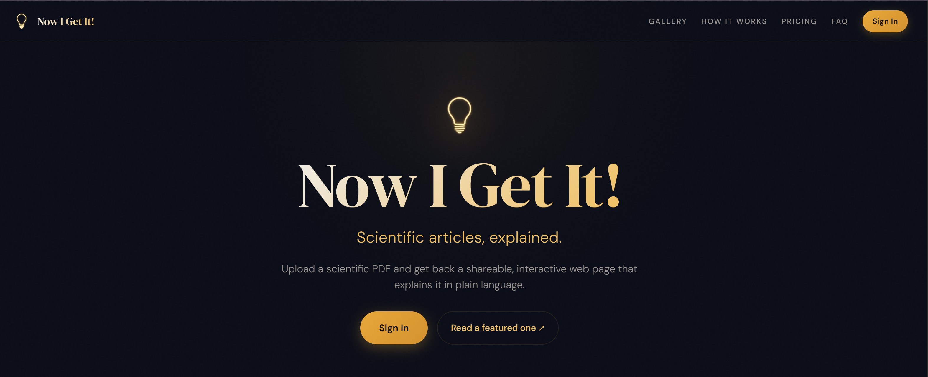 Now I Get It