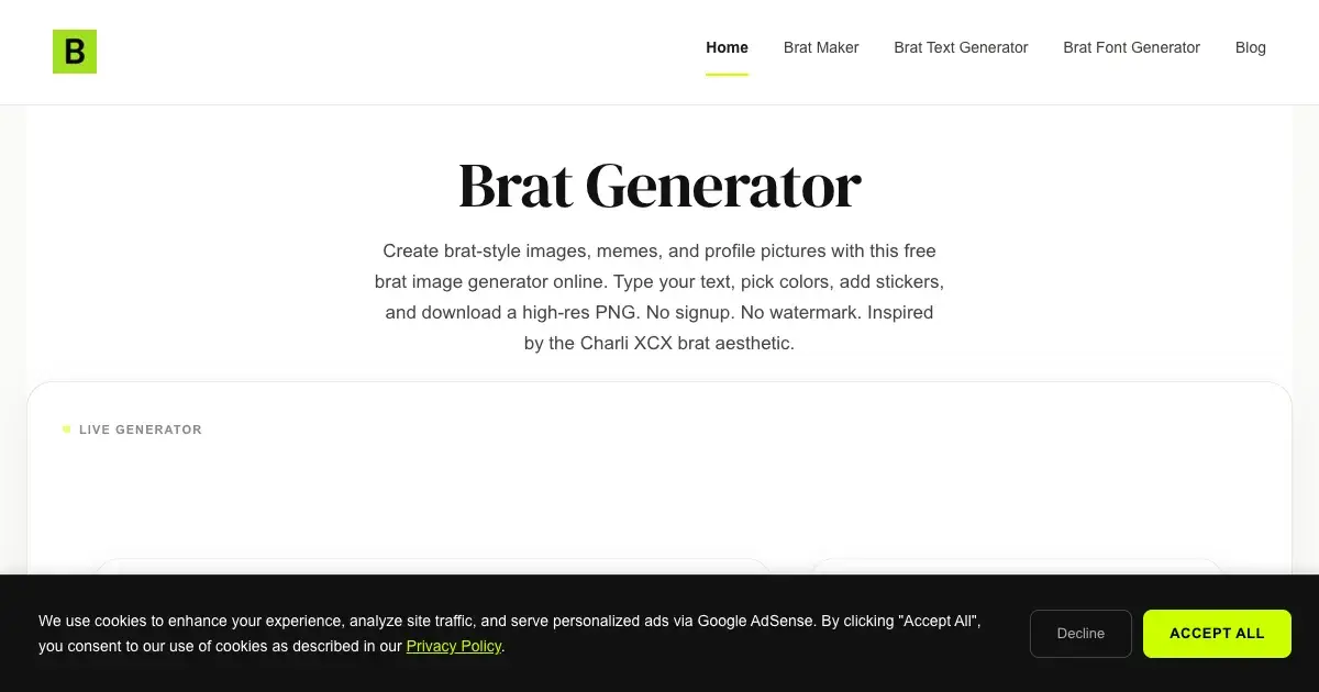 Brat generator