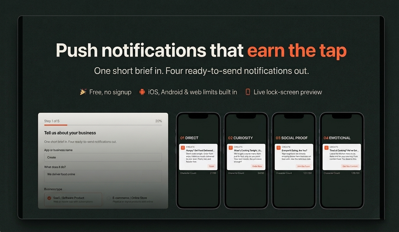 Push notification generator