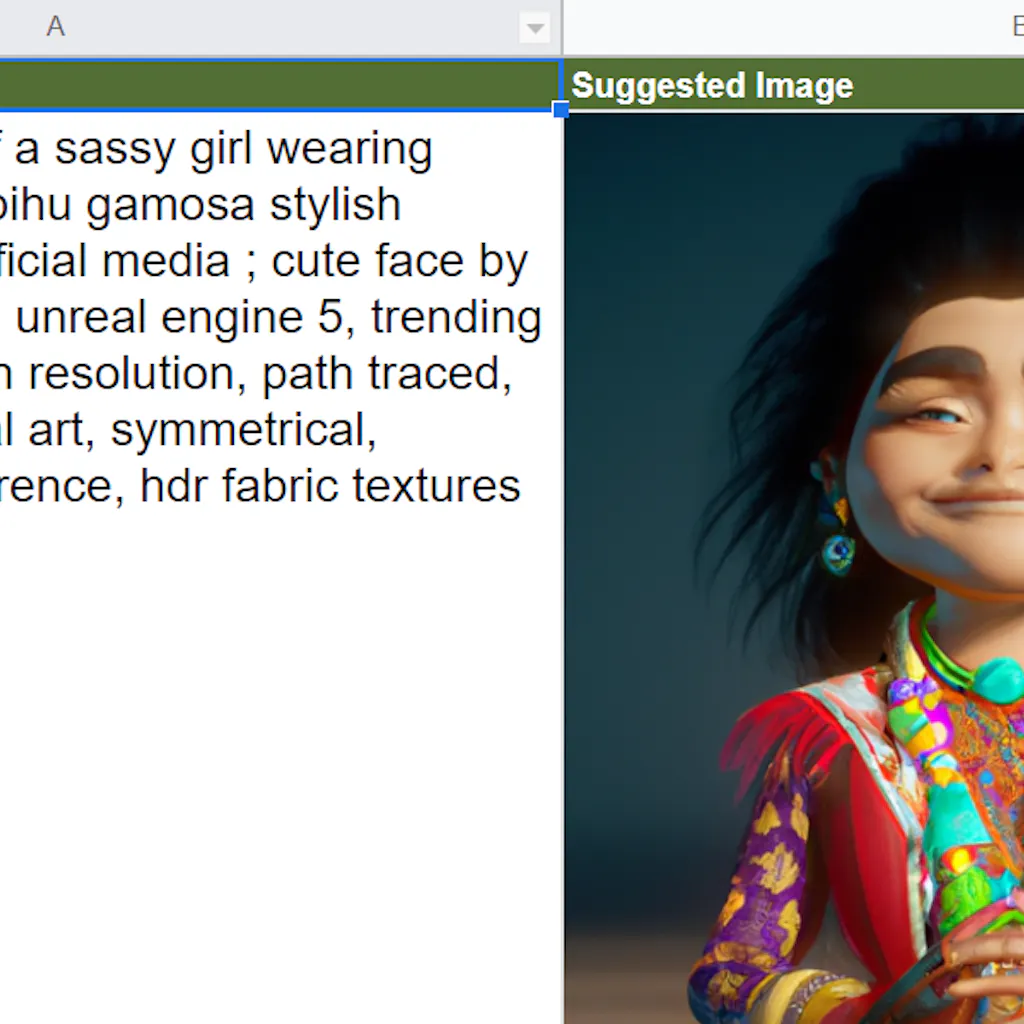 Free AI Image Generator in Google Sheets