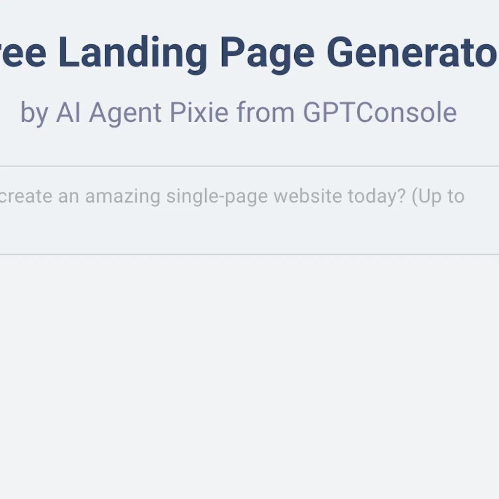 Free Landing Page Generator