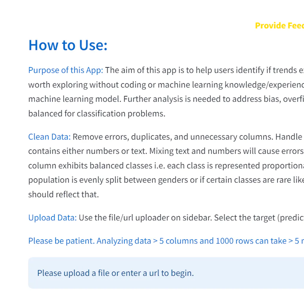 No-Code Machine Learning App