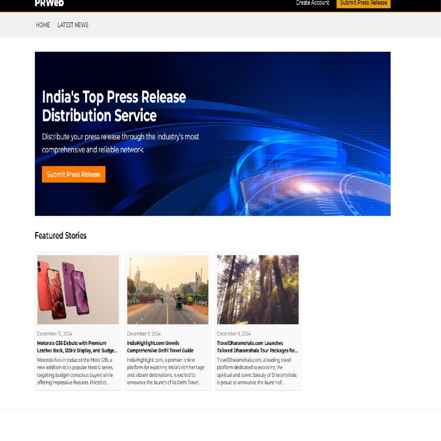 Press Release Distribution Service