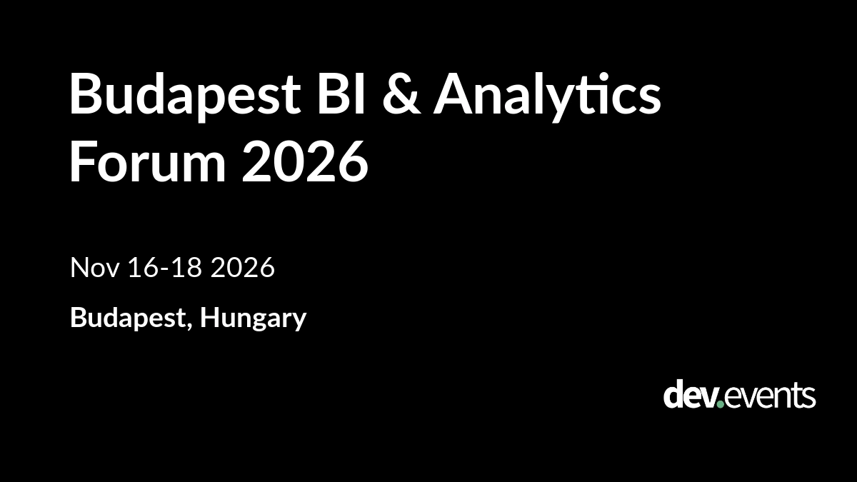 Budapest BI & Analytics Forum 2026