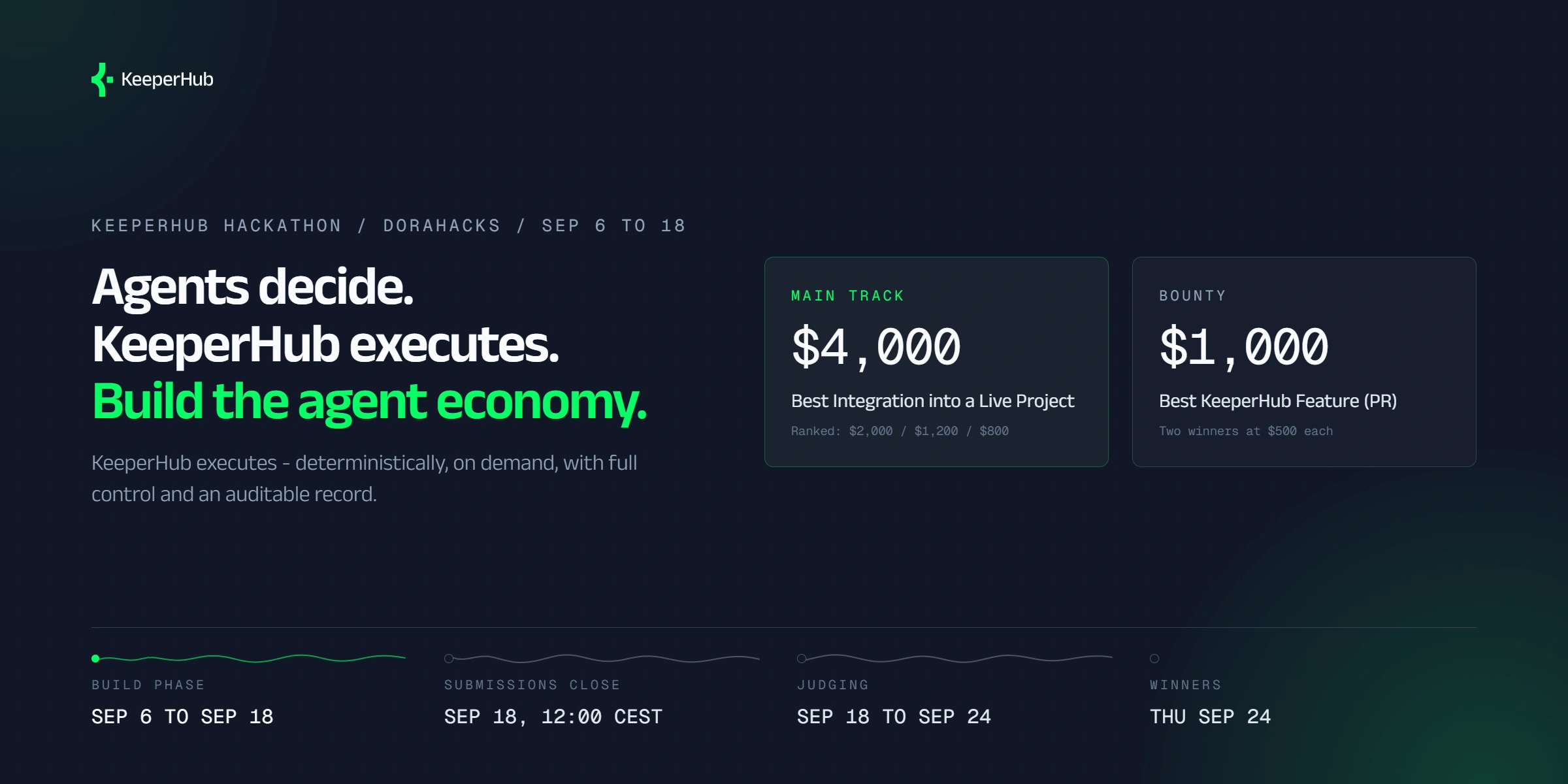 KeeperHub - The Agent Economy Hackathon