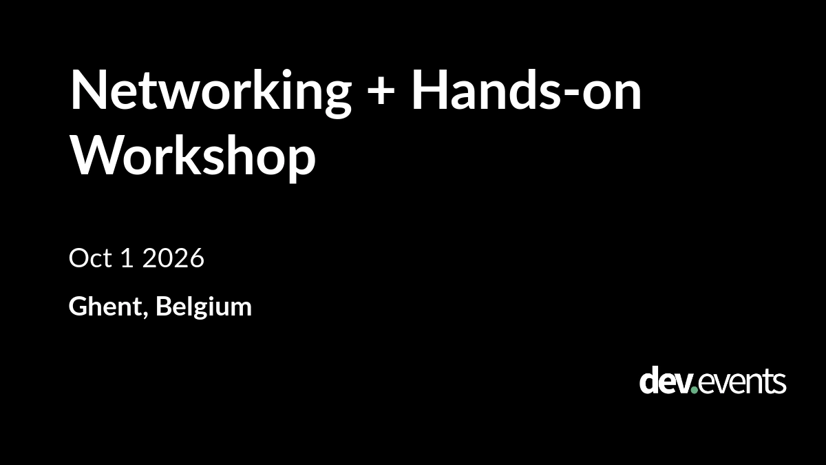Networking + Hands-on Workshop