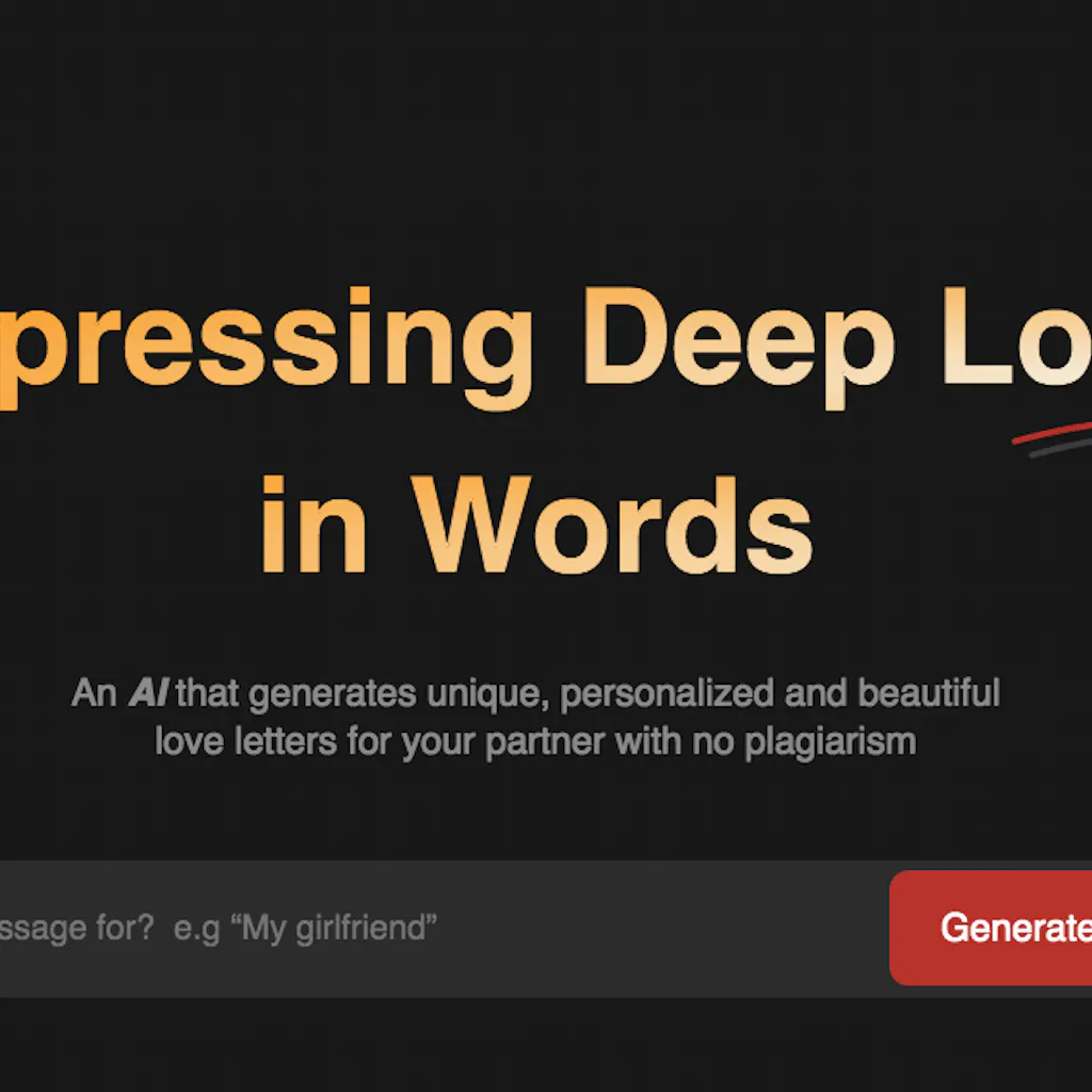 Rosalove AI for love letters