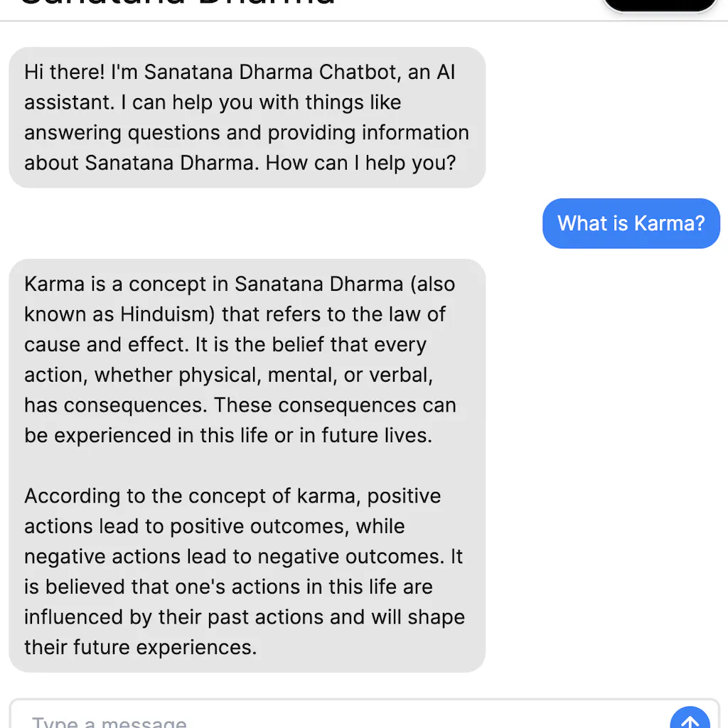 Sanātana Dharma Chatbot