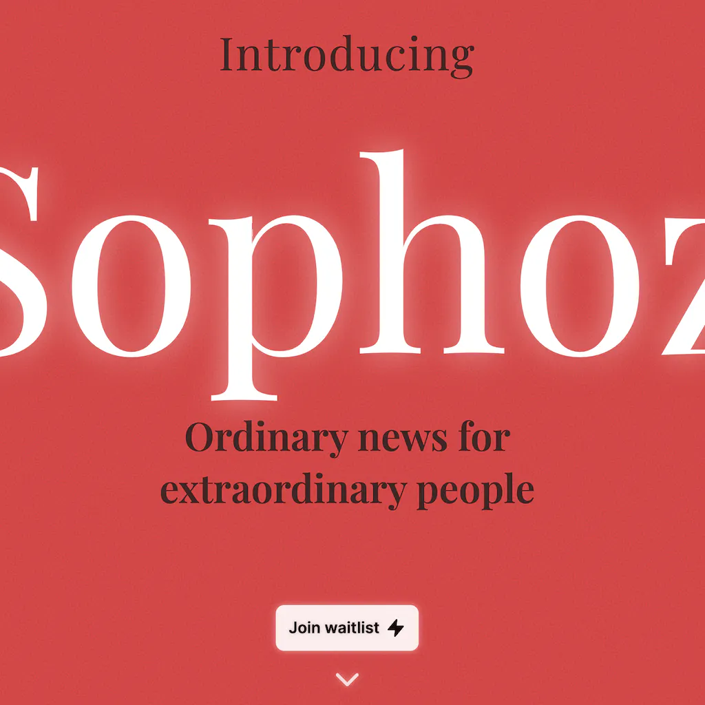 Sophoz - A new way to get informed