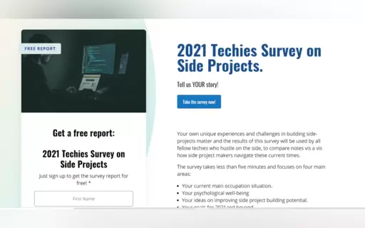 2021 Techies Survey on Side Projects.