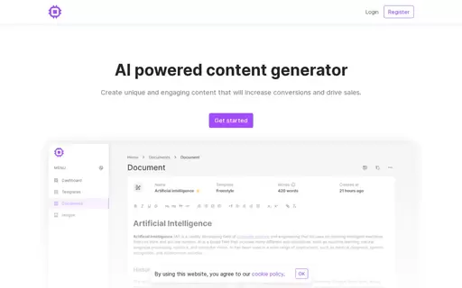 AI powered content generator