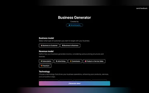 Business Generator AI