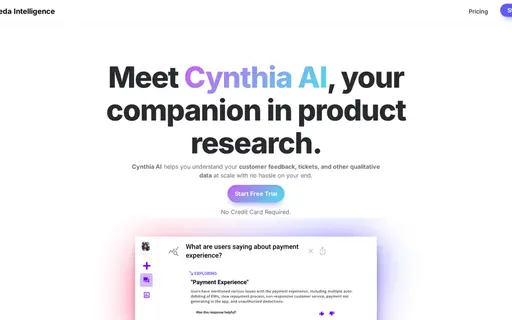 Cynthia AI banner