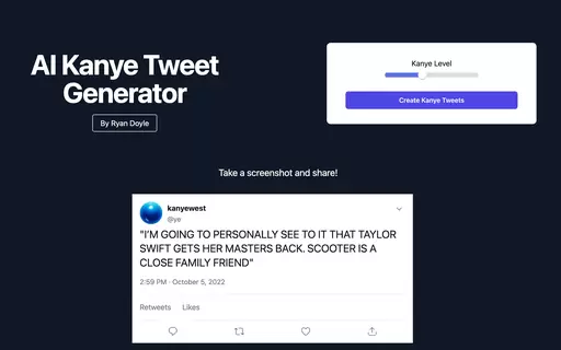 Kanye Tweet Generator