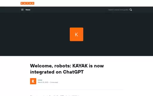 Kayak ChatGPT plugin