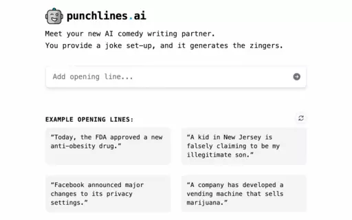 punchlines.ai :: GPT joke writing