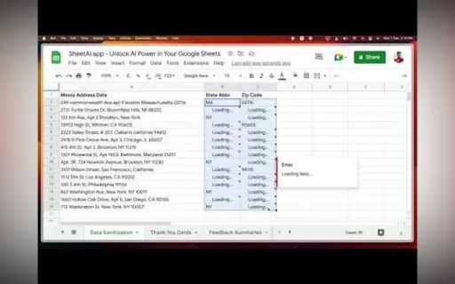 SheetAI App, AI prompts in Google Sheets