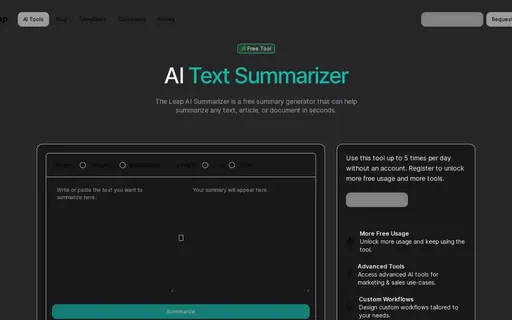 Text Summarizer by Leap