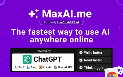 MaxAI.me: Use AI Anywhere Online