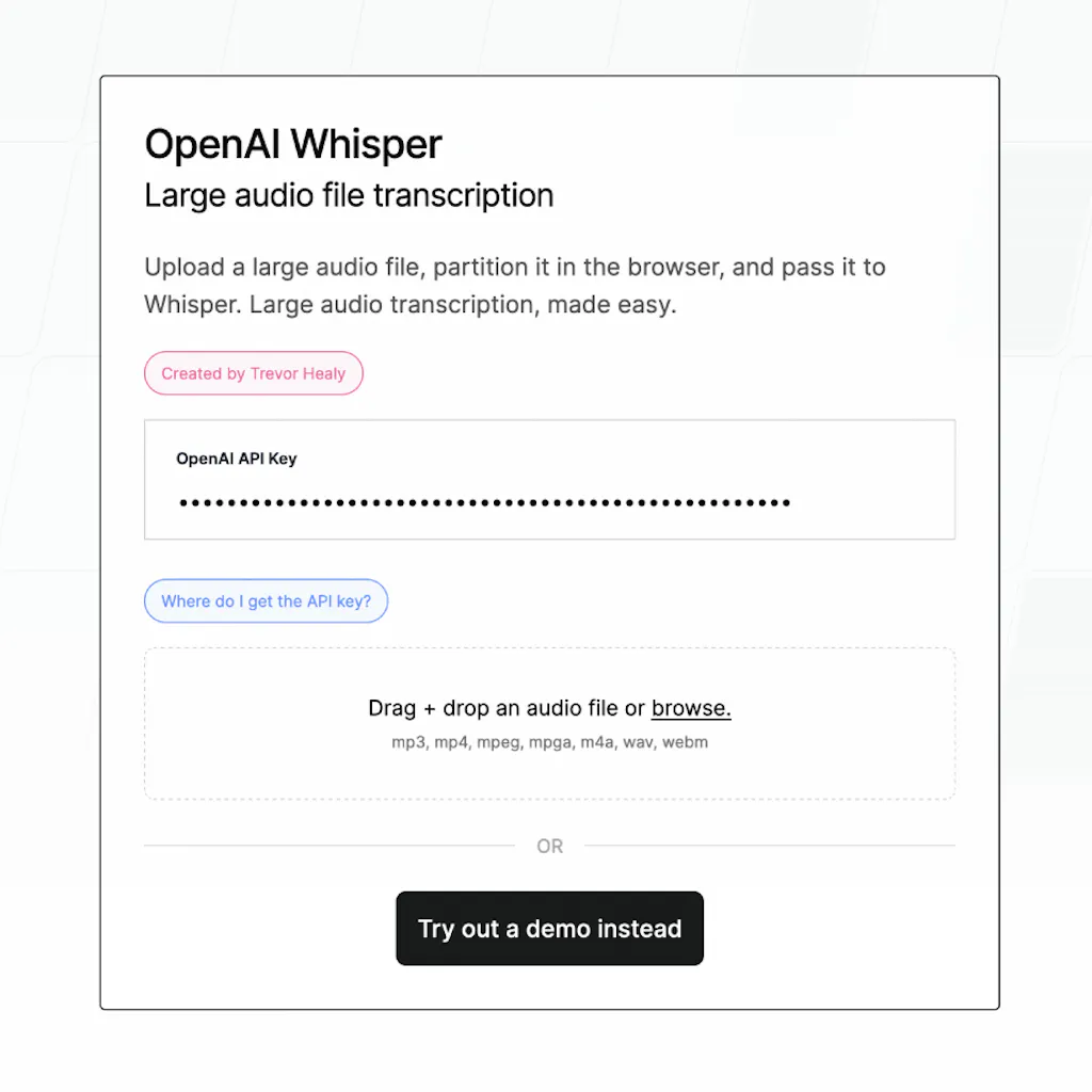 Whisper for Large Audio